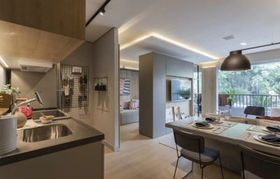 Decorado de 67m² Downtown Nova República Setin Incorporadora
