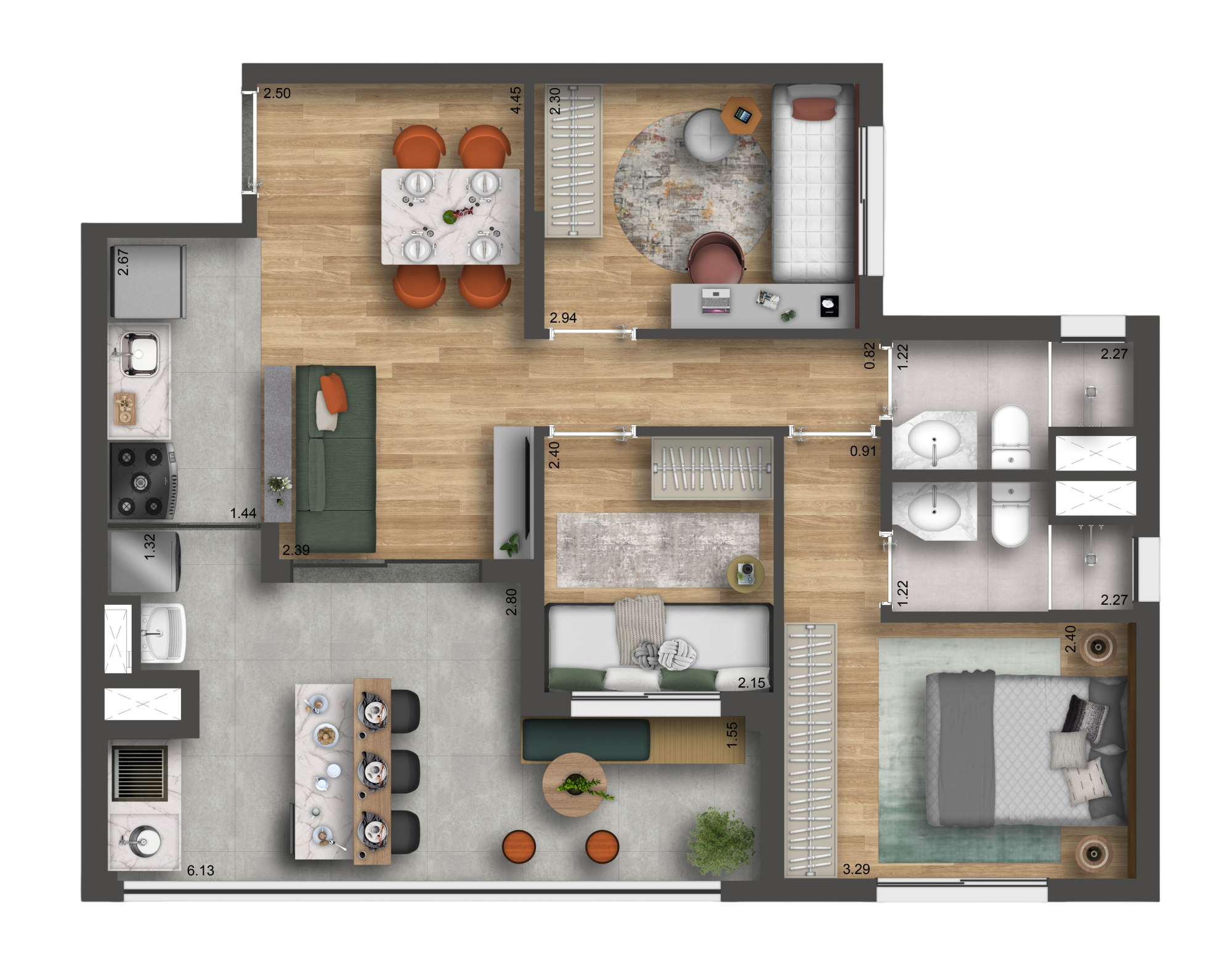 Planta Tipo + 69 m²