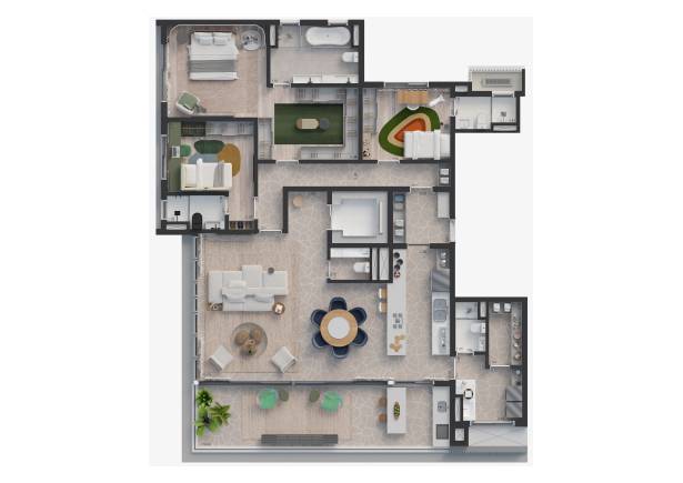 Opção - 210m² - 3 suítes Karpz Jardins Setin Incorporadora