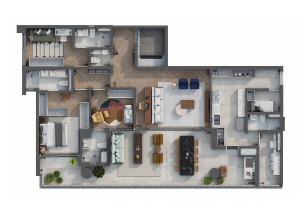 178m² - 3 suítes H.I. Pinheiros Setin Incorporadora