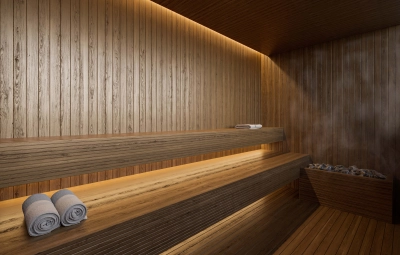 Perspectiva da Sauna Teçá Setin Incorporadora