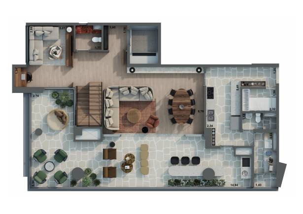 353m² Duplex (Inferior) H.I. Pinheiros Setin Incorporadora