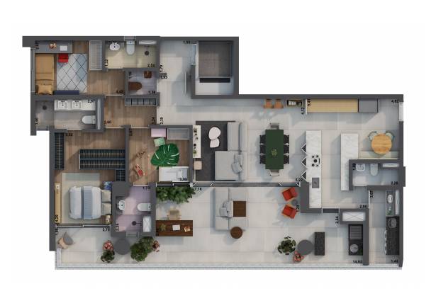 178m² - 3 suítes H.I. Pinheiros Setin Incorporadora