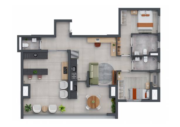 Penthouse 109m² - 2 suítes Zeit Brooklin Setin Incorporadora
