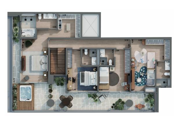 353m² Duplex (Superior) H.I. Pinheiros Setin Incorporadora