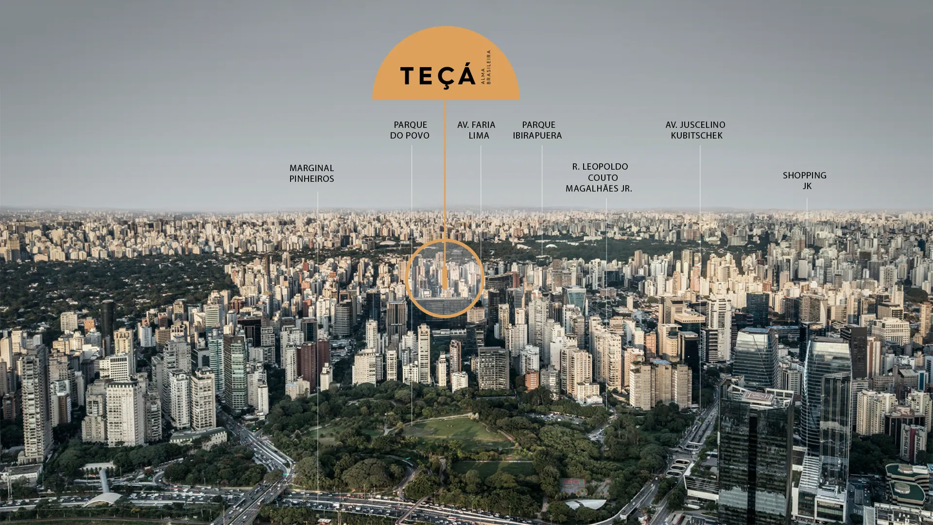 Foto aérea da localização