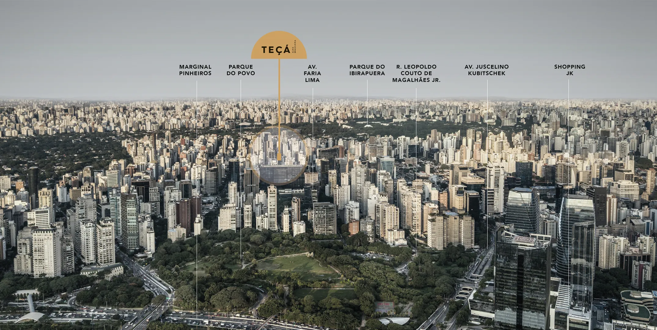 Foto aérea da localização